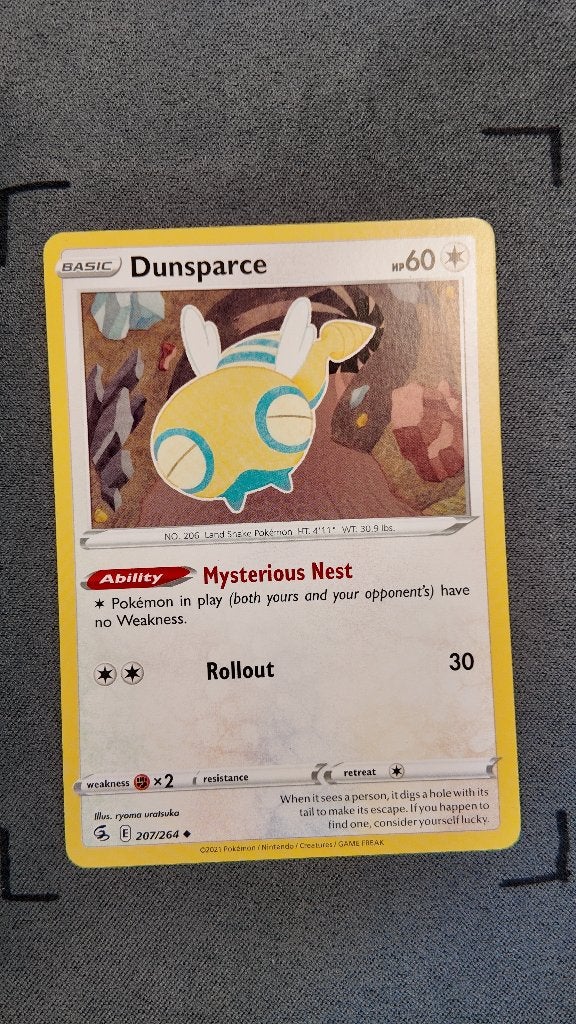 Dunsparce 207 Fusion Strike | Pokemon kaart, Ophalen, Zo goed als nieuw, Losse kaart
