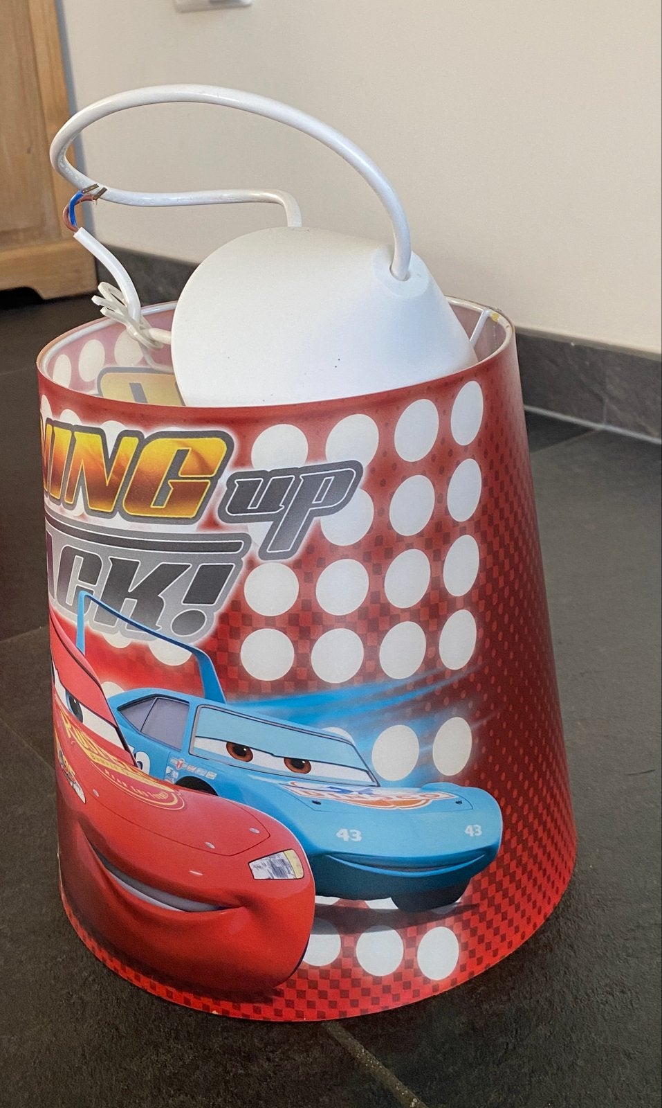 Cars Plafondlamp Kinderkamer - Bliksem McQueen & Vrienden, Ophalen, Gebruikt, Kunststof, E27 (groot)