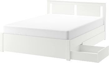 Bed 140x200 cm (excl. lattenbodem) - zsm ophalen, Wit, Tweepersoons, 200 cm, Hout