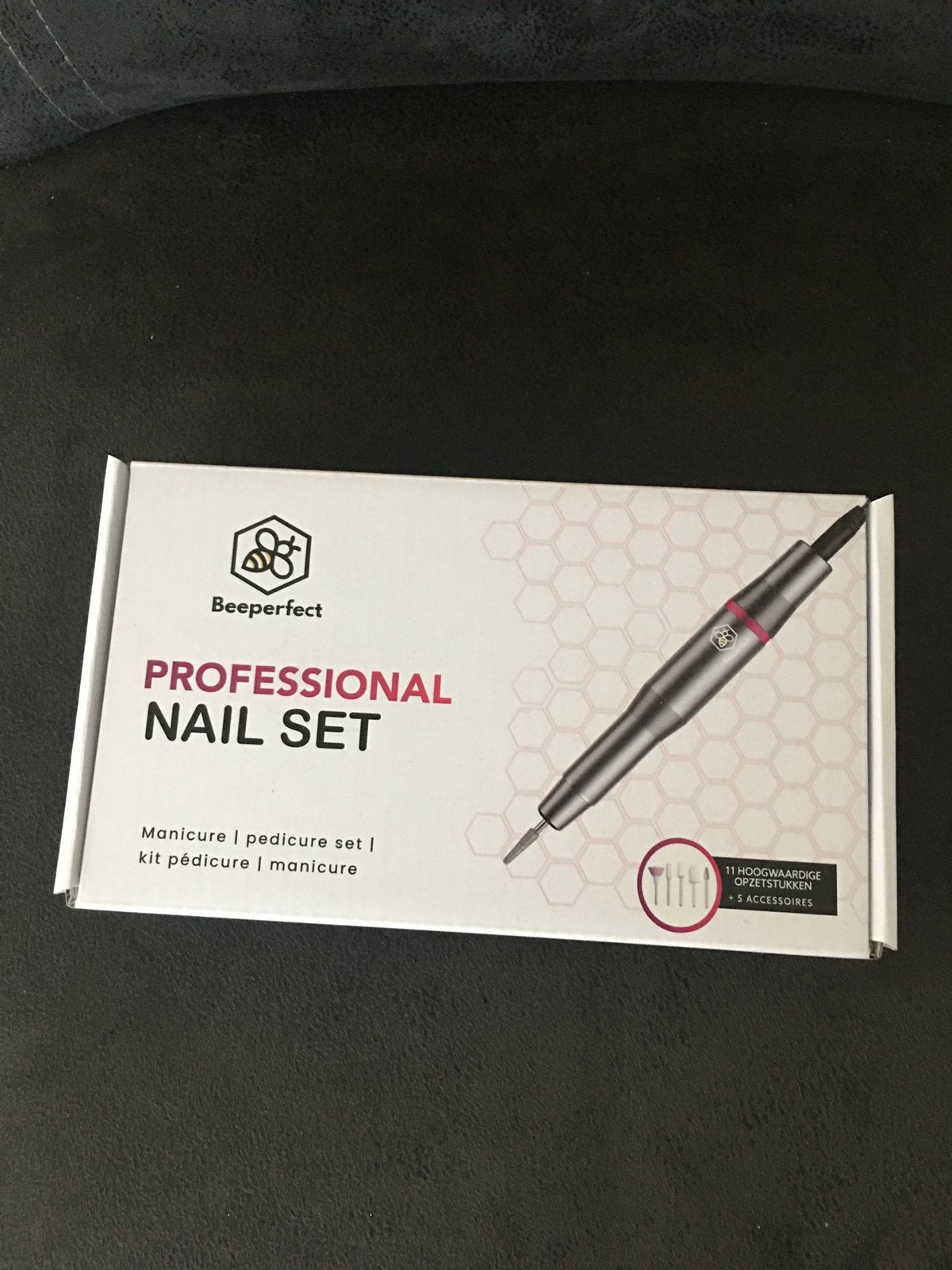 Electrische professionele vijl, Verzenden, Zo goed als nieuw, Handen en Nagels, Grijs
