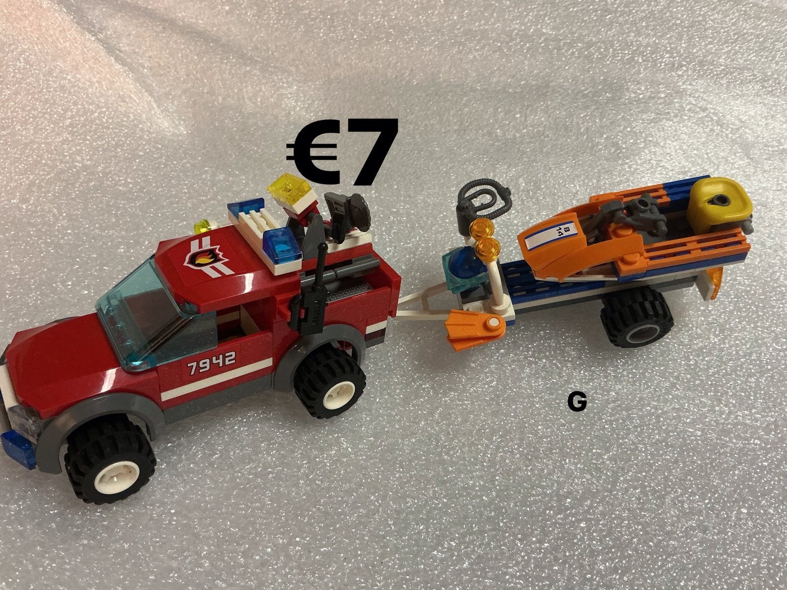 LEGO City Brandweerwagen met aanhanger en jetski, Ophalen of Verzenden, Gebruikt, Overige merken