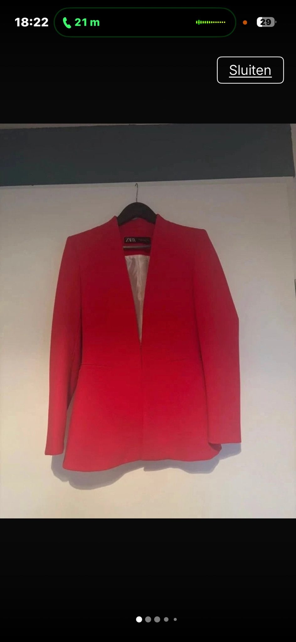 Zara rode blazer - Maat M, Ophalen of Verzenden, Zo goed als nieuw, Jasje, Maat 36 (S)