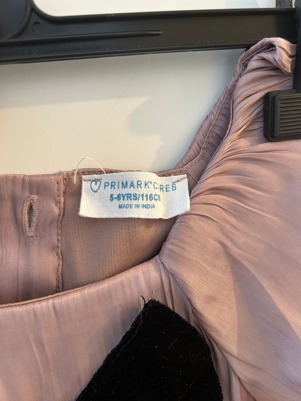 Primark Roze Jurk met Zwarte Strik - Maat 116 (5-6 jaar), Ophalen of Verzenden, Zo goed als nieuw, Meisje, Jurk of Rok