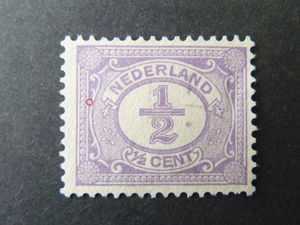 plaatfout 50 ,  gestempeld., Ophalen of Verzenden, T/m 1940, Gestempeld