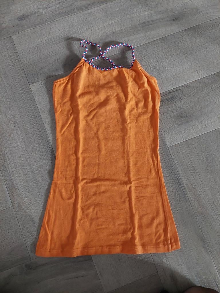 Oranje koningsdag jurkje maat 110/116, Ophalen of Verzenden, Zo goed als nieuw, Meisje, Jurk of Rok