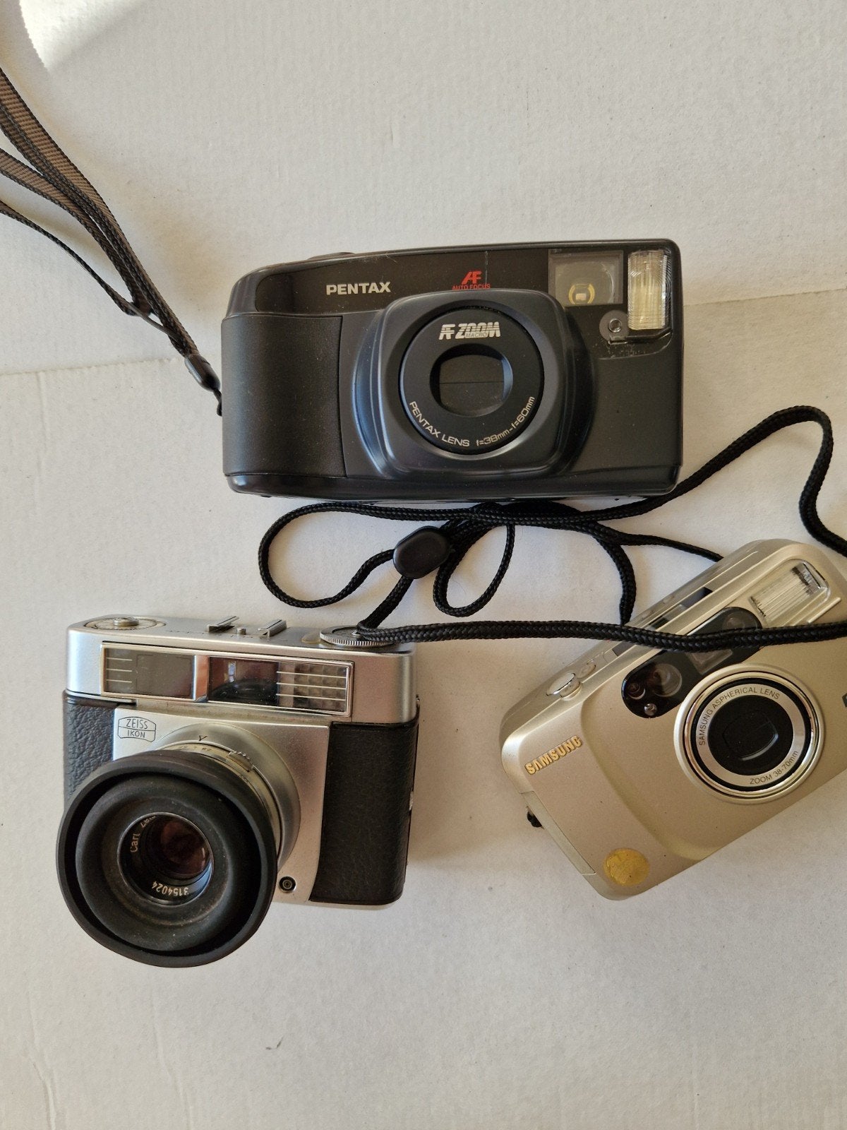 Set van 3  compactcamera's:  ,, Ophalen of Verzenden, Gebruikt, Compact, Pentax