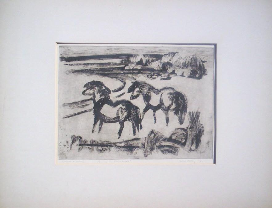 G.V.A.Röling.1904-1981. "Ponnies in Rivierbocht"., Ophalen