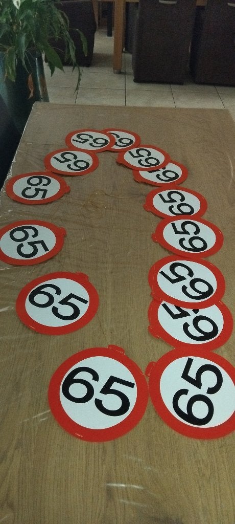 slinger 65 jaar, Ophalen of Verzenden, Gebruikt, Versiering, Verjaardag