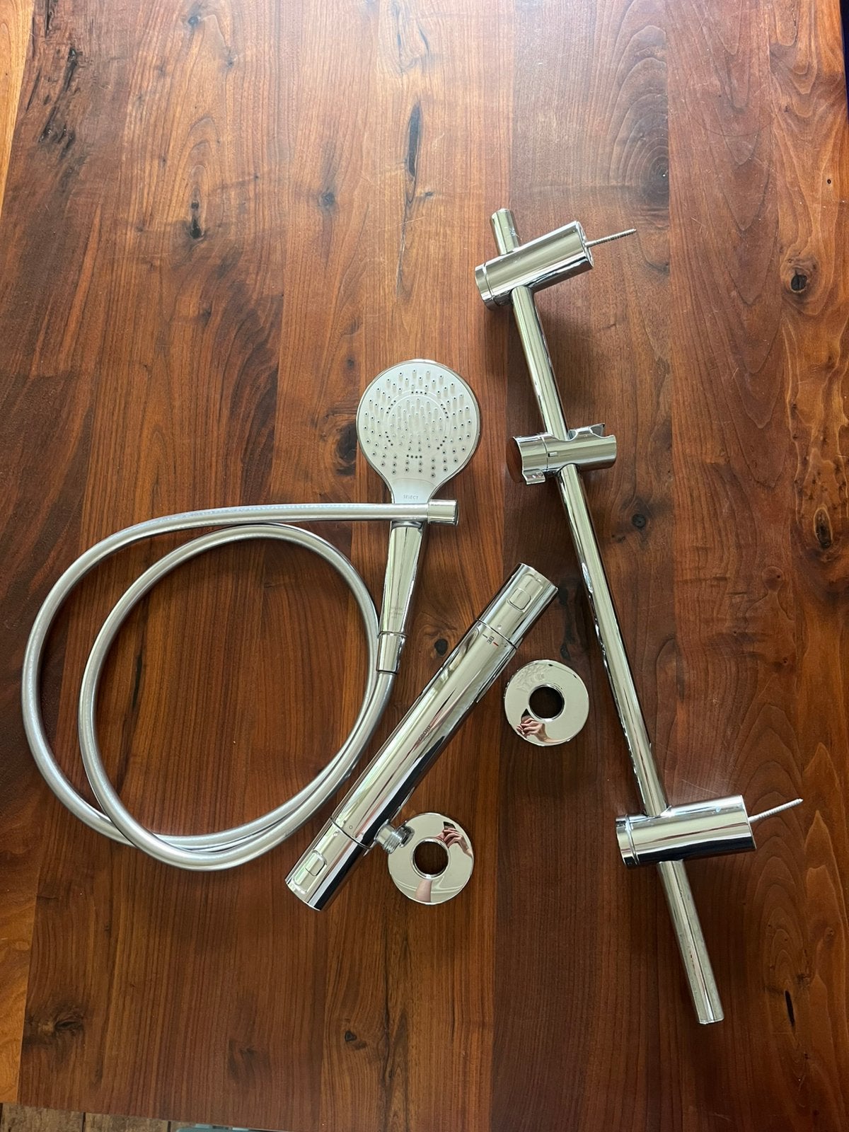 Mengkraan, Douchekop en ophangsysteem, Doe-het-zelf en Verbouw, Ophalen, Gebruikt, Chroom, Douche