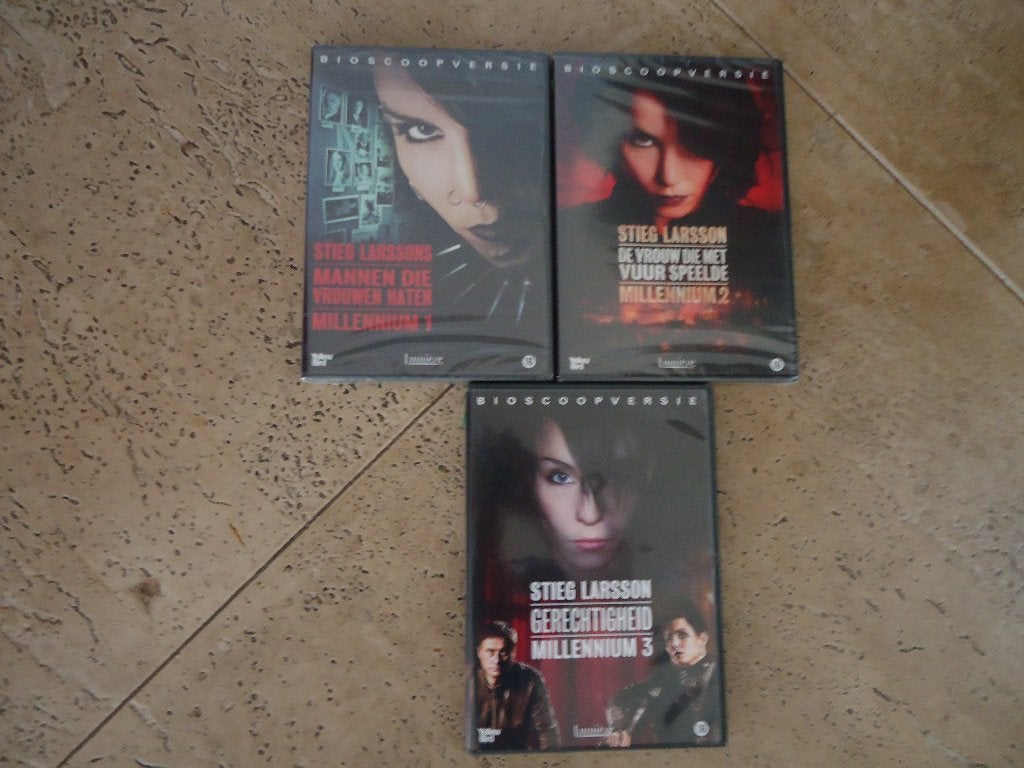 Millennium trilogie - 3 films naar boeken van Stieg Larsson, Cd's en Dvd's, Engels, Alle leeftijden, Nederlands, Actiethriller
