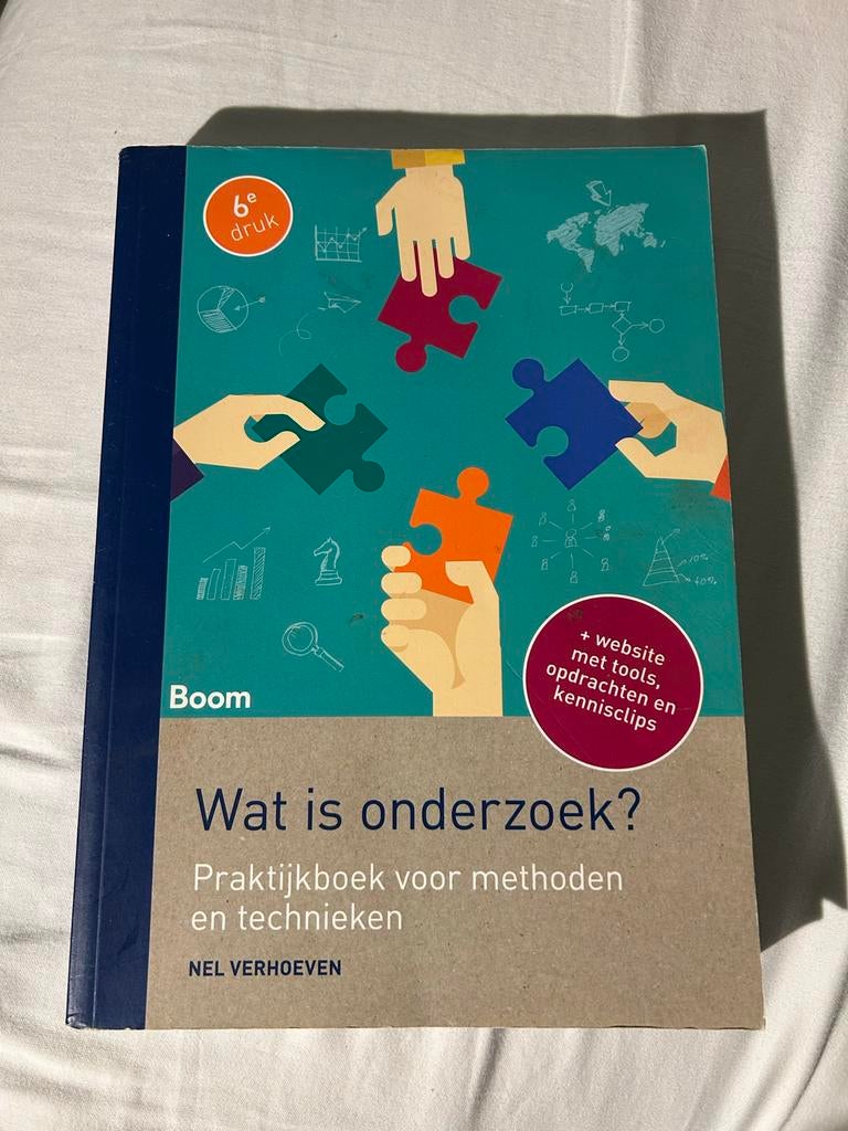 Wat is onderzoek? 6e druk - Nel Verhoeven, Boeken, Ophalen of Verzenden, Gamma, Gelezen, HBO