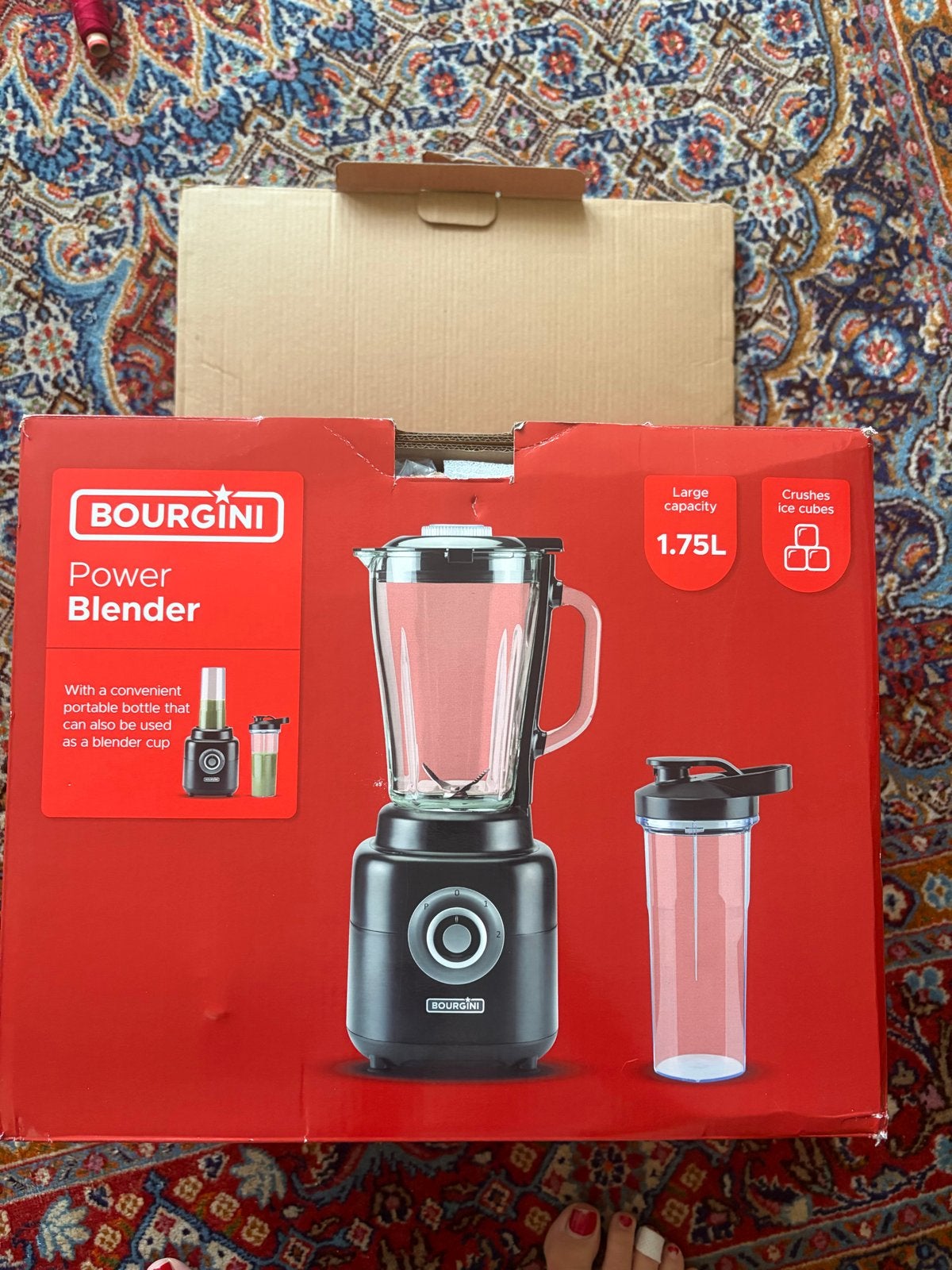BOURGINI Power Blender 1.75L - Nieuw in doos, Ophalen of Verzenden, Nieuw, Powerblender