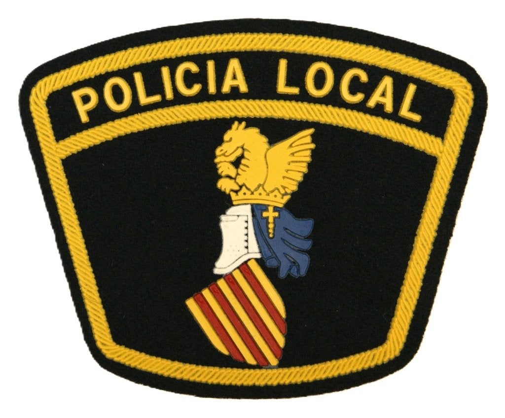 Patch / Embleem Police Politie Valencia Spanje, Ophalen of Verzenden, Marechaussee, Overige gebieden, Embleem of Badge