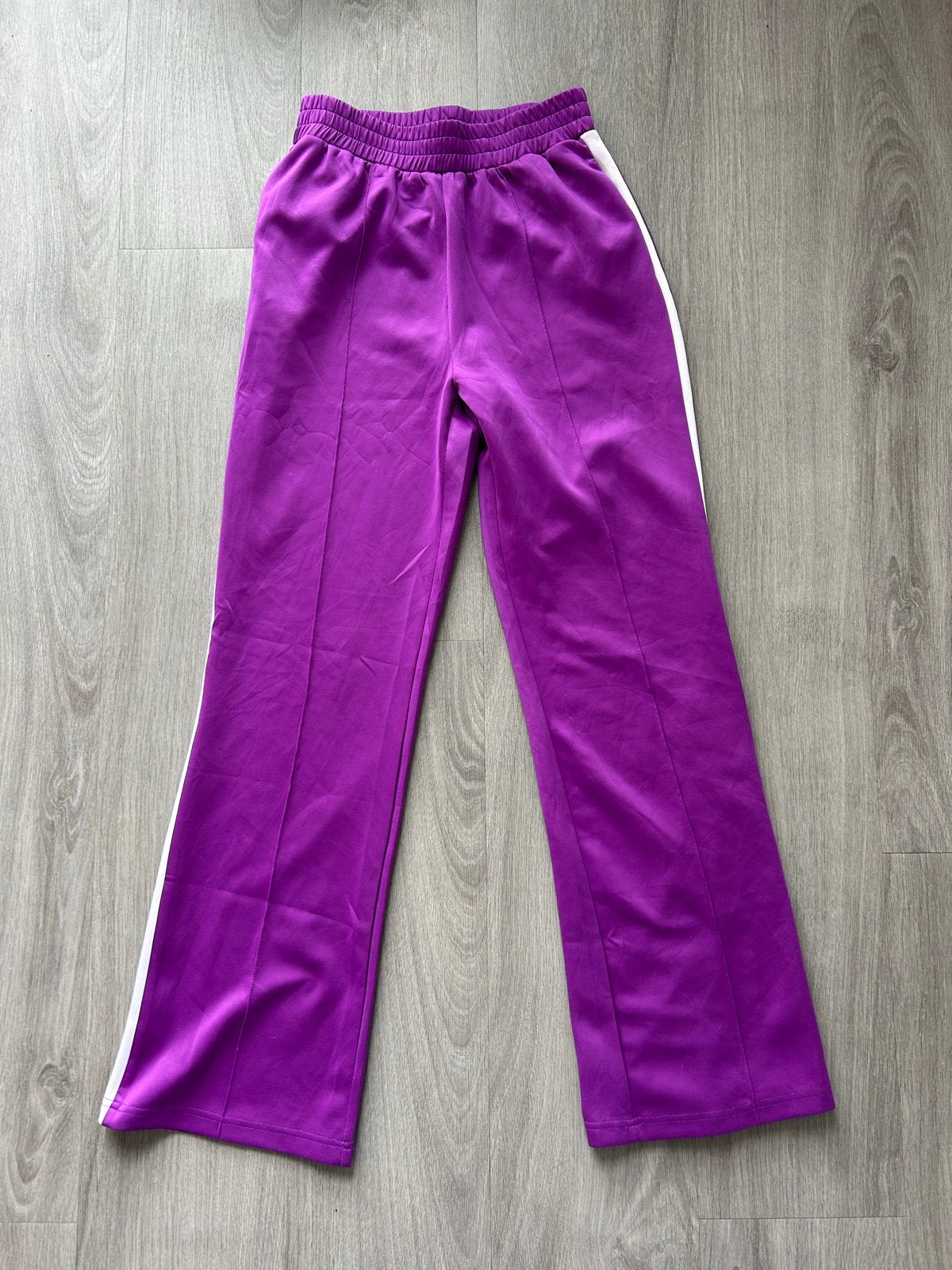 Refined Department paarse broek met witte strepen, Verzenden, Paars, Zo goed als nieuw, Maat 36 (S)