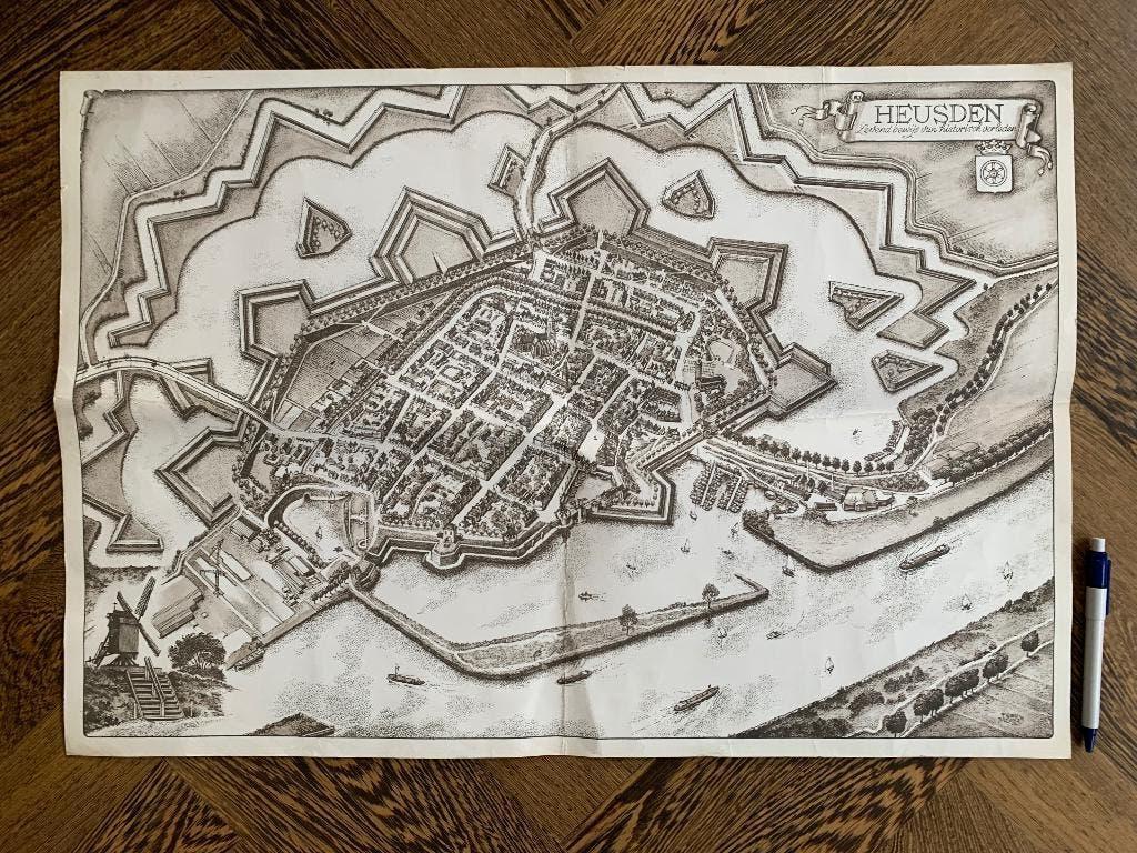 Stadstekening Heusden, Ophalen of Verzenden, Zo goed als nieuw