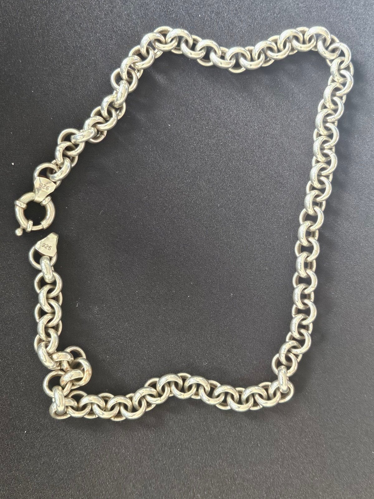 Zilveren ketting - 54 cm, Ophalen of Verzenden, Gebruikt, Zilver, Zilver