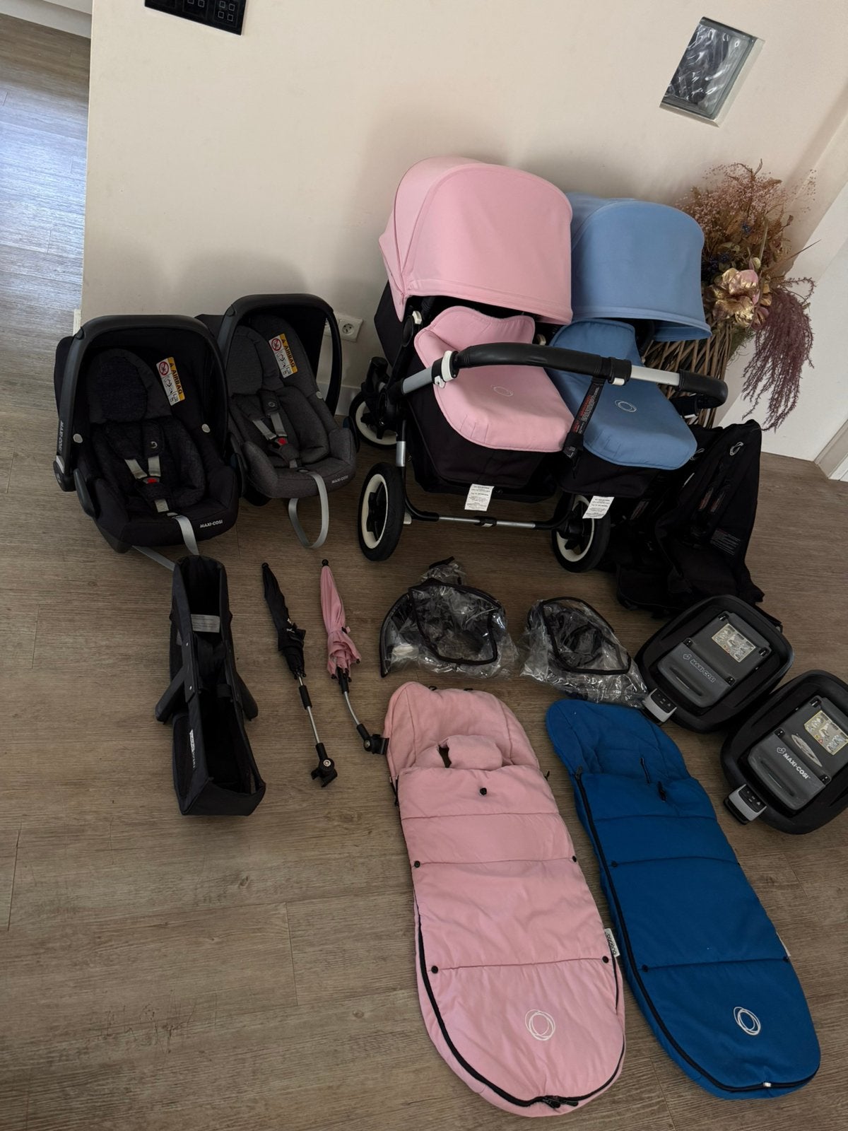 Bugaboo donkey kinderwagen met maxi cosi set, Gebruikt, Bugaboo, Luchtbanden, Ophalen
