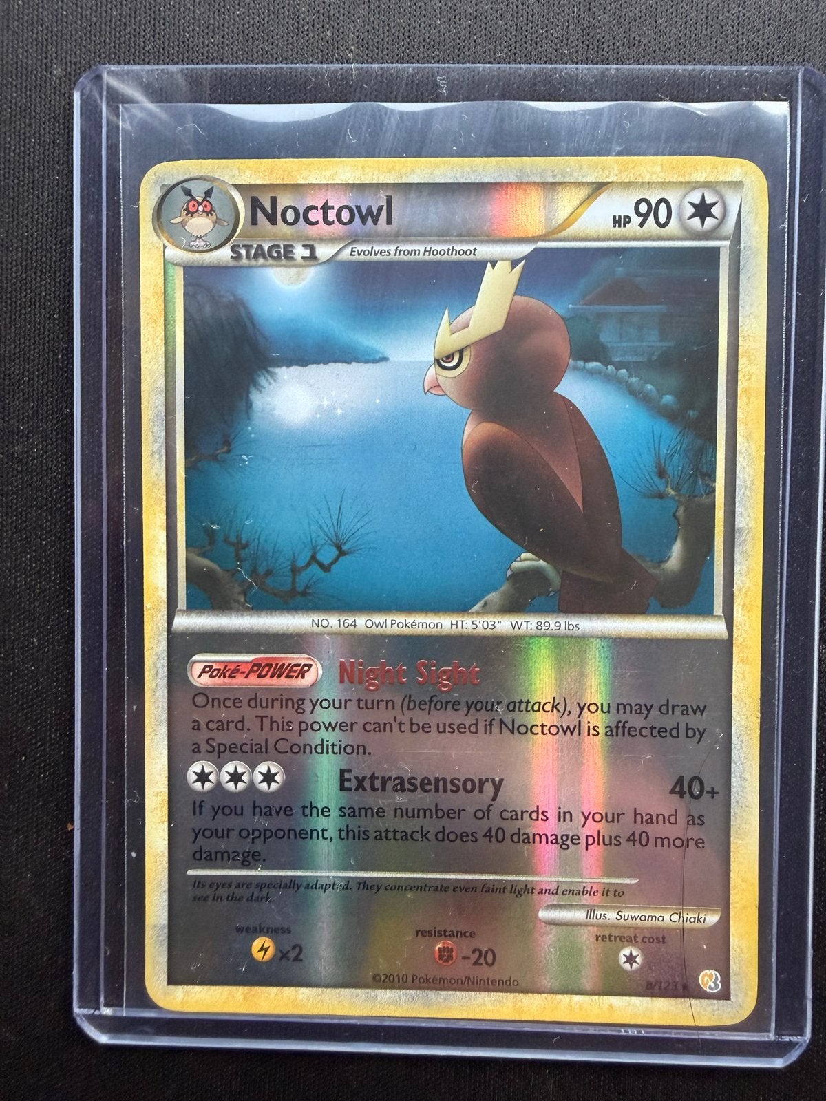 Noctowl 8/123, Ophalen of Verzenden, Gebruikt, Losse kaart, Foil