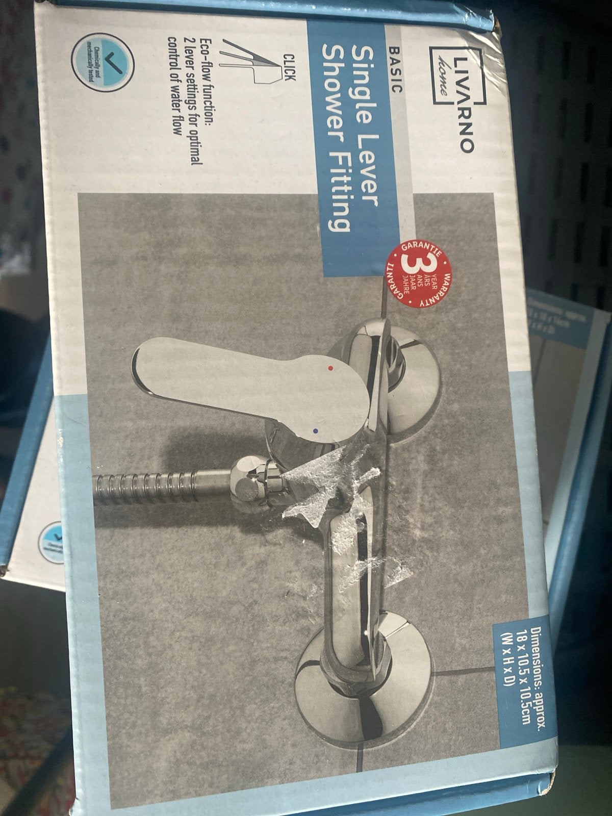 LIVARNO home Douchekraan met Eco-flow functie, Ophalen, Nieuw, Chroom, Kraan