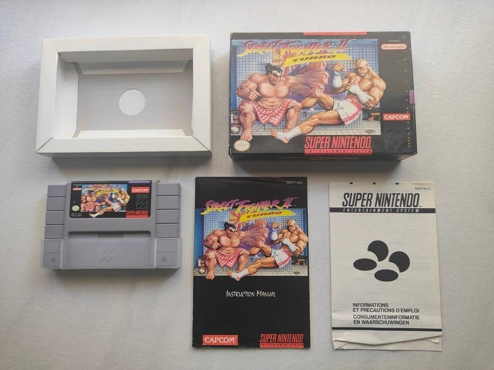 Street Fighter II Turbo SNES USA NTSC compleet CIB –Nintendo, Spelcomputers en Games, Games | Nintendo Super NES, Gebruikt, Vechten