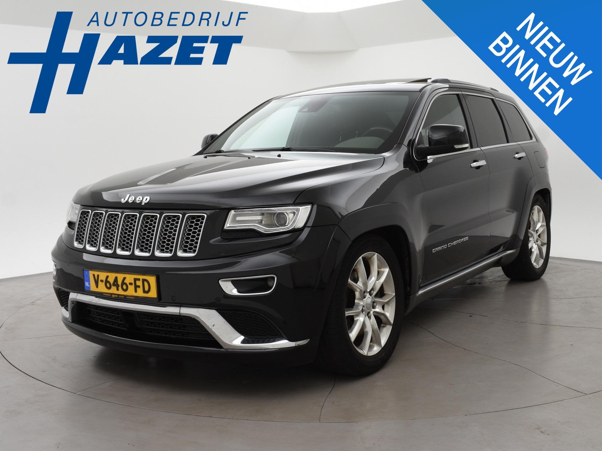 Jeep Grand Cherokee 3.0 CRD 250 PK SUMMIG GRIJS KENTEKEN ROE, Gebruikt, Leder, Bedrijf, Diesel