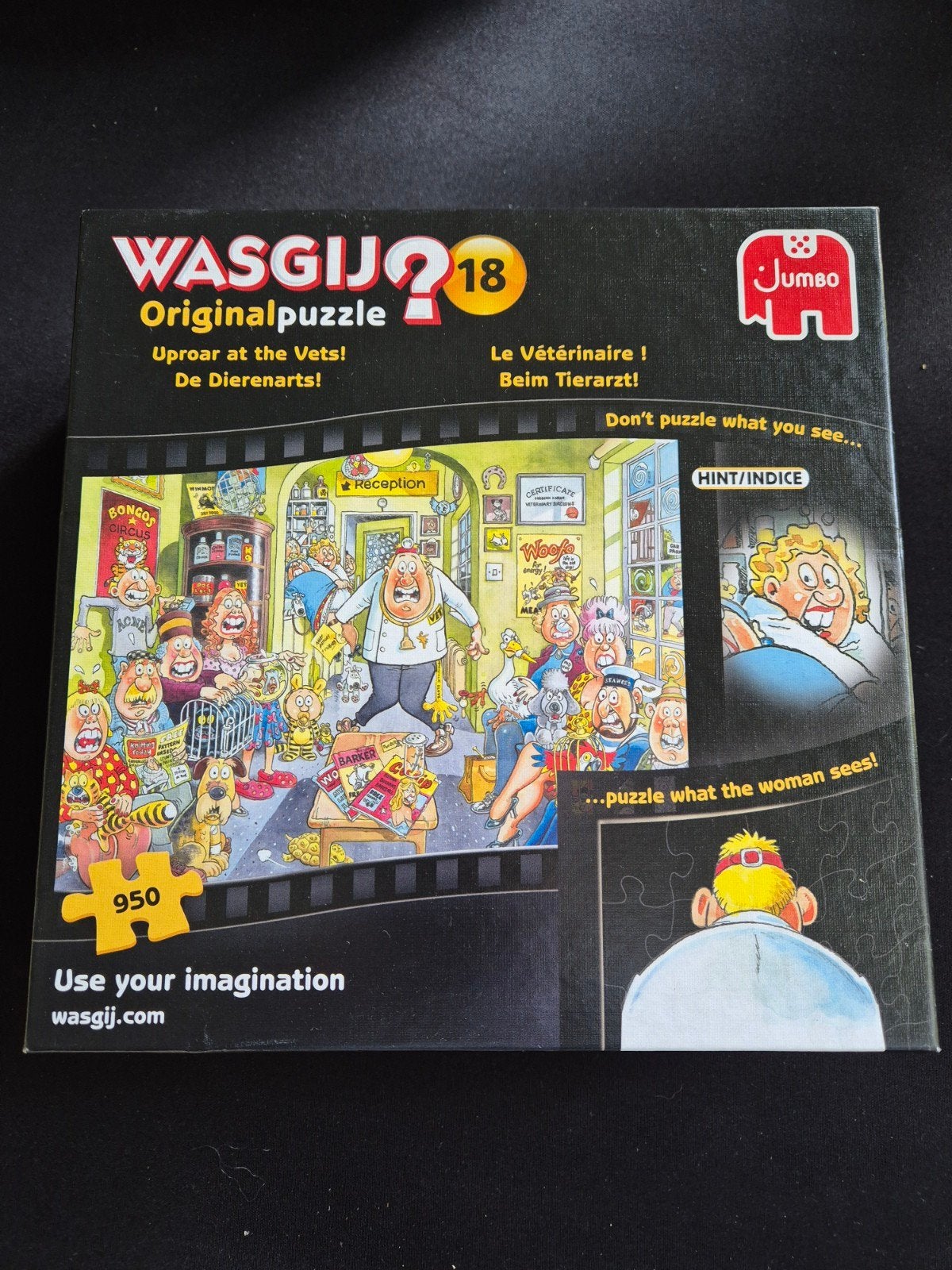 Wasgij Original 18: Dierenarts, legpuzzel 950 stukje, Ophalen of Verzenden, 500 t/m 1500 stukjes, Gebruikt, Legpuzzel