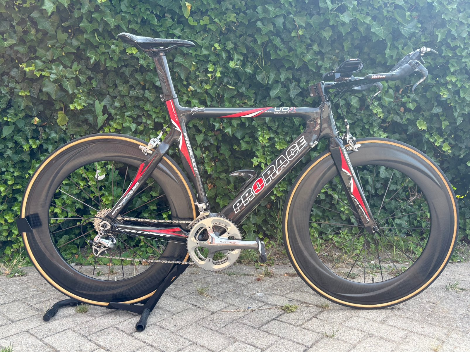 Prorace carbon UD1 tijdritfiets triathlonfiets, Carbon, Zo goed als nieuw, Meer dan 20 versnellingen, 53 tot 57 cm