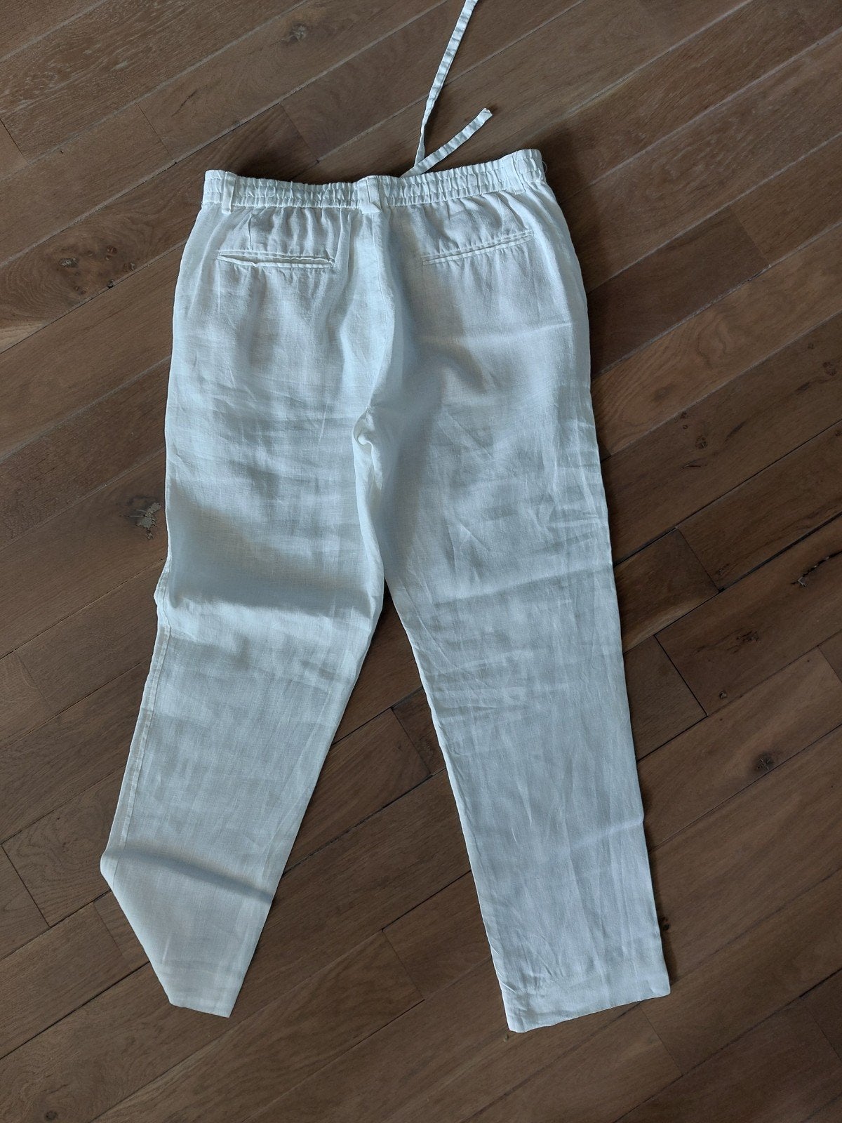 Zara witte linnen broek - Maat L, Maat 52/54 (L), Zara, Wit, Ophalen of Verzenden