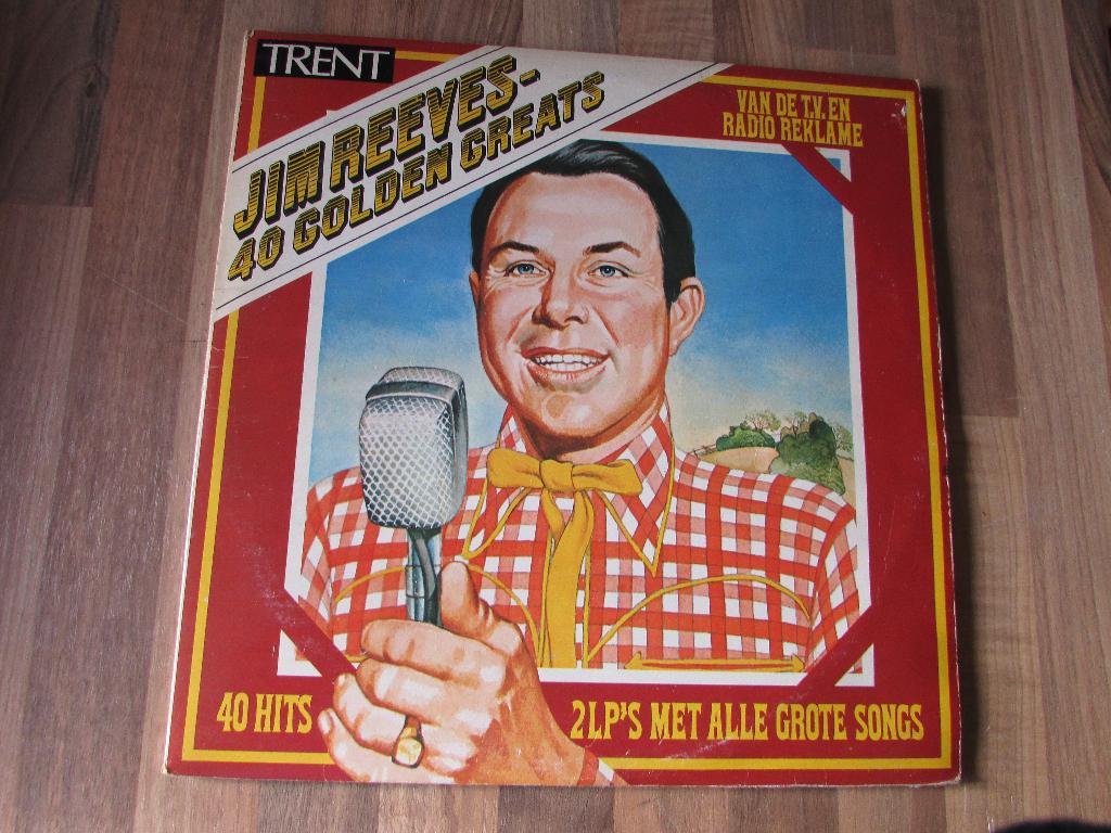 JIM REEVES 40 OLEDEN GREATS, 2 LP'S, Gebruikt, Ophalen of Verzenden, 1970 - 1979, Complilatie