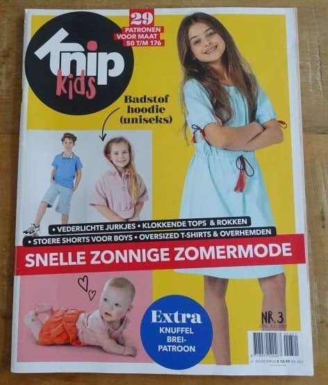 Knipkids Knippie nr. 3 juni, juli 2021 maat 50 t/m 176, Verzenden, Zo goed als nieuw, Kind, Knippie