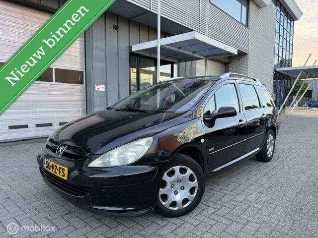 Peugeot 307 SW 1.6 Benzine, Gebruikt, 4 cilinders, Zwart, Origineel Nederlands