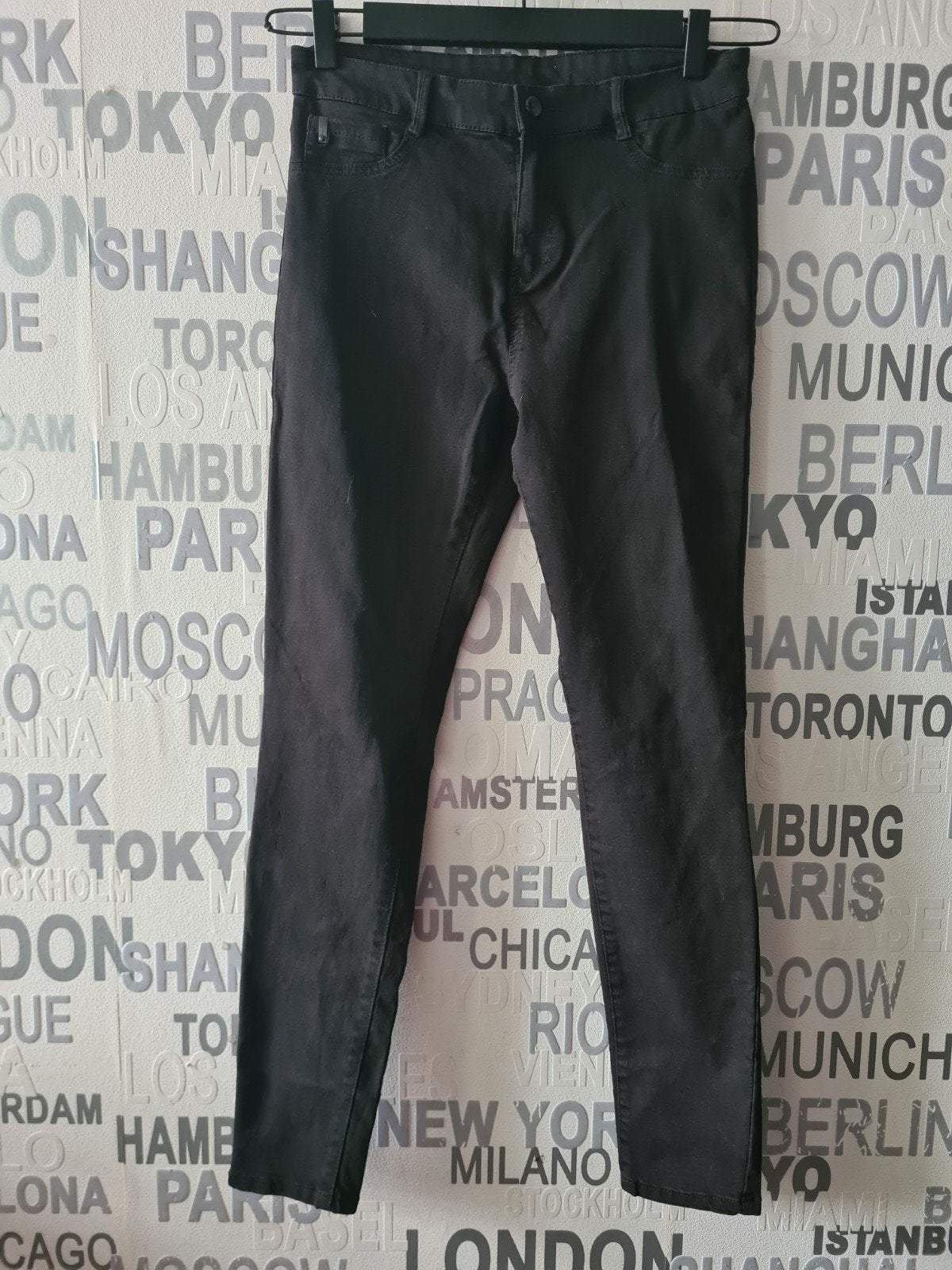 Zwarte dames jeans, maat 40 (M), Kleding | Dames, Spijkerbroeken en Jeans, *, Zwart, *, Ophalen of Verzenden