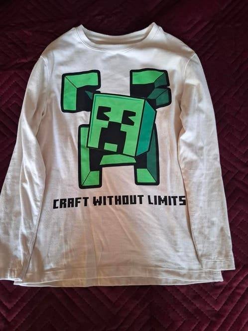 Nieuwe Minecraft Longsleeve - Maat 134/140, Kinderen en Baby's, Kinderkleding | Maat 134, Ophalen of Verzenden, Nieuw, Jongen