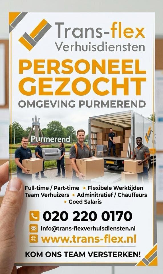 Vacature: Personeel/Verhuizer/Handyman gezocht, Variabele uren, Overige niveaus, Starter, Overige vormen