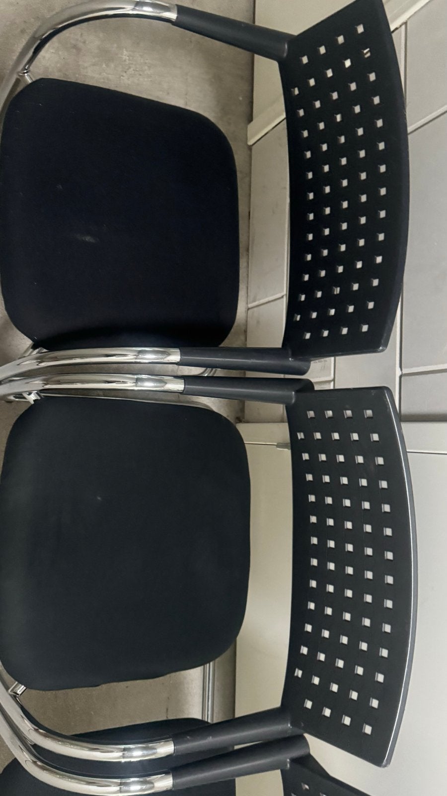 Vitra Visavis Stoelen - Gebruikt maar nog goed, Ophalen, Gebruikt, Zwart, Vier