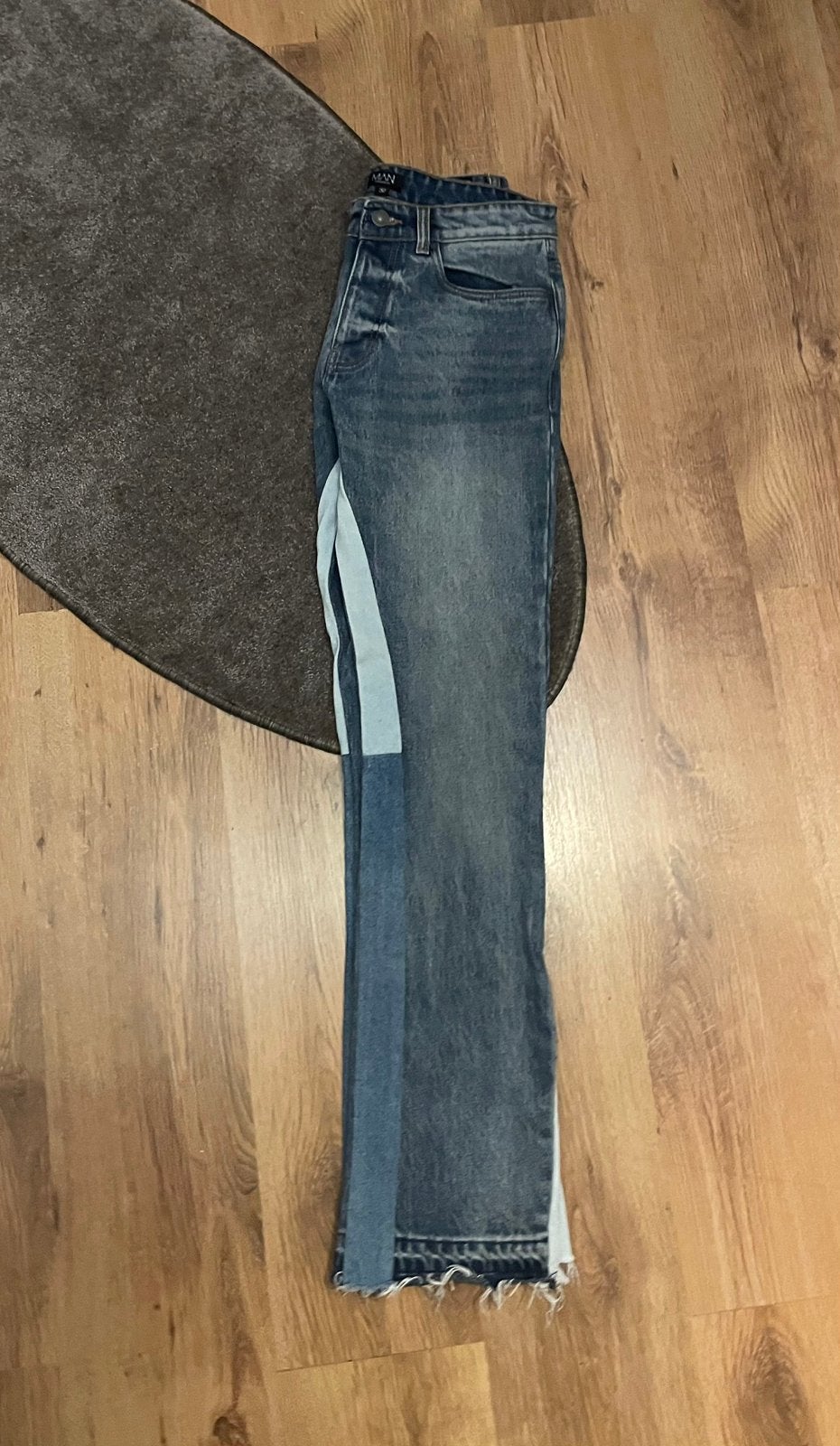 Boohoo man flared jeans, Verzenden, Zo goed als nieuw, Blauw, W30 - W32 (confectie 38/40)