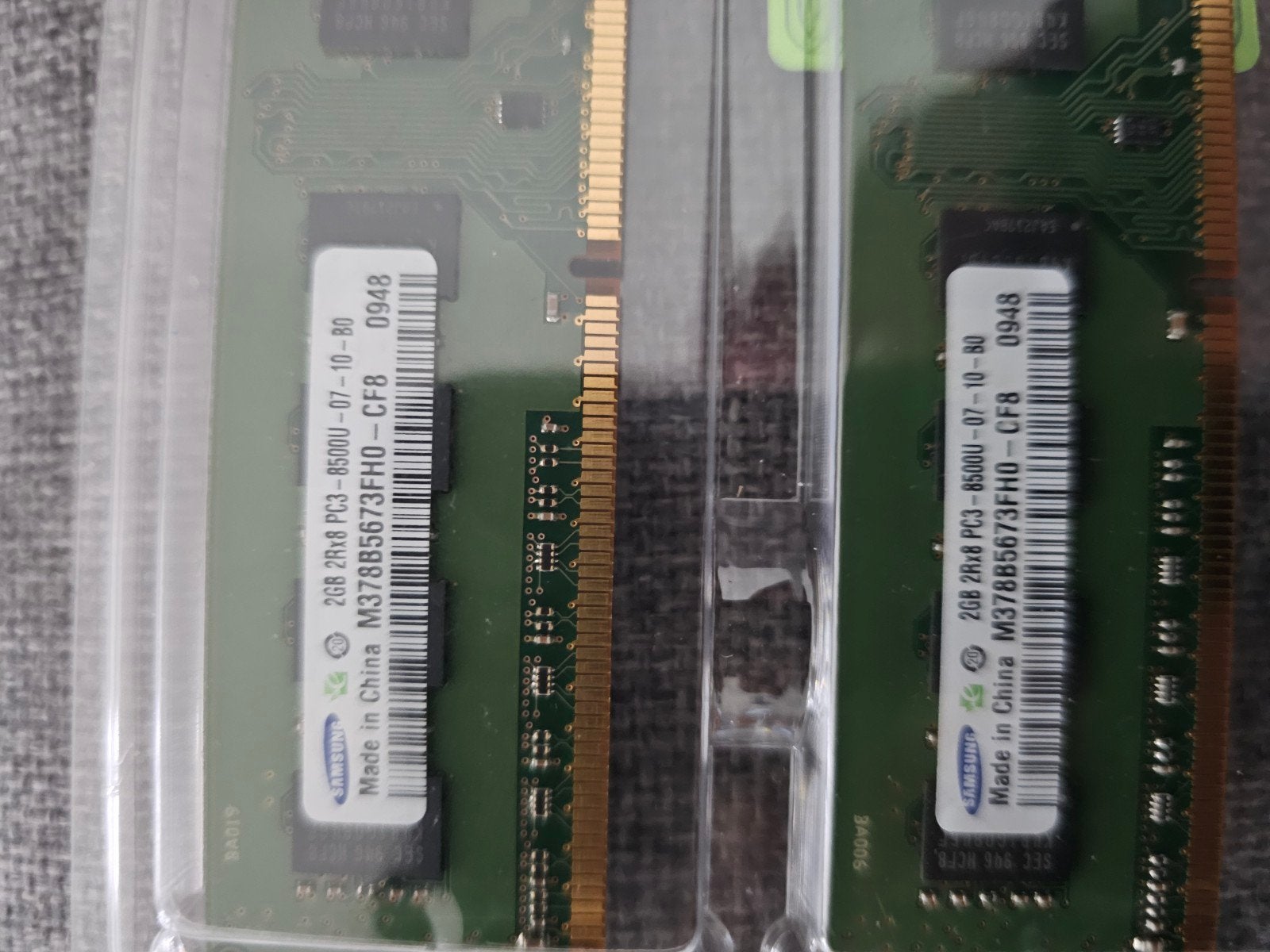 te koop 2x 2GB (totaal 4GB) DDR3 PC3-8500U RAM Geheugen, Gebruikt, DDR3, Ophalen of Verzenden, Desktop