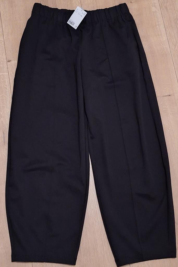 Comfy/wijde broek, Maat 38/40 (M), H&M, Zwart, Nieuw