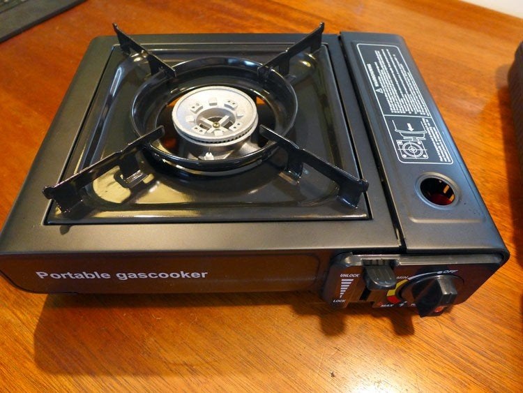 Portable gasstel + 4 extra gasflessen - Nieuw !, Ophalen of Verzenden, Nieuw