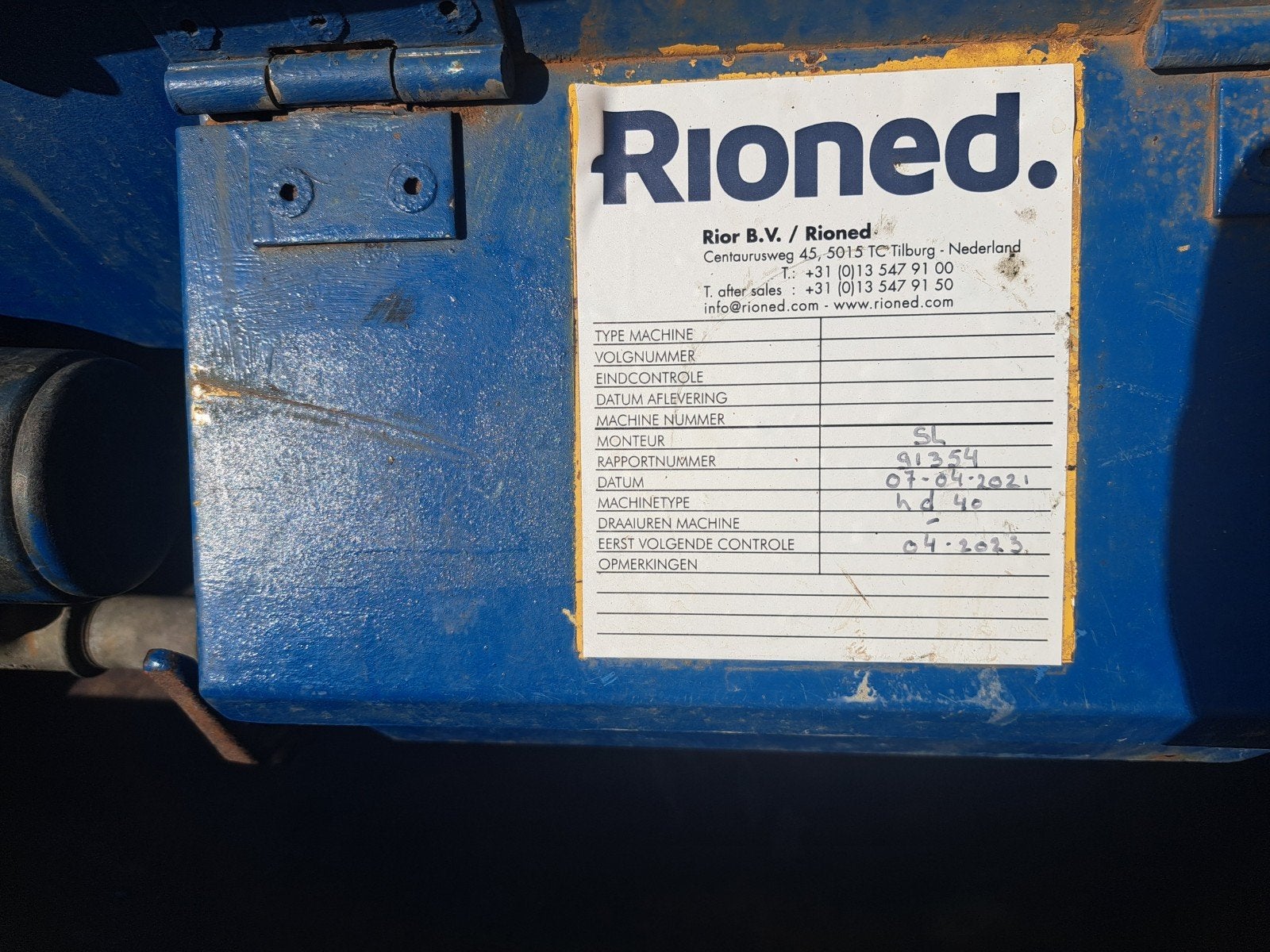 Rioned Spuitwagen met 500L tank en 70m slang, Ophalen