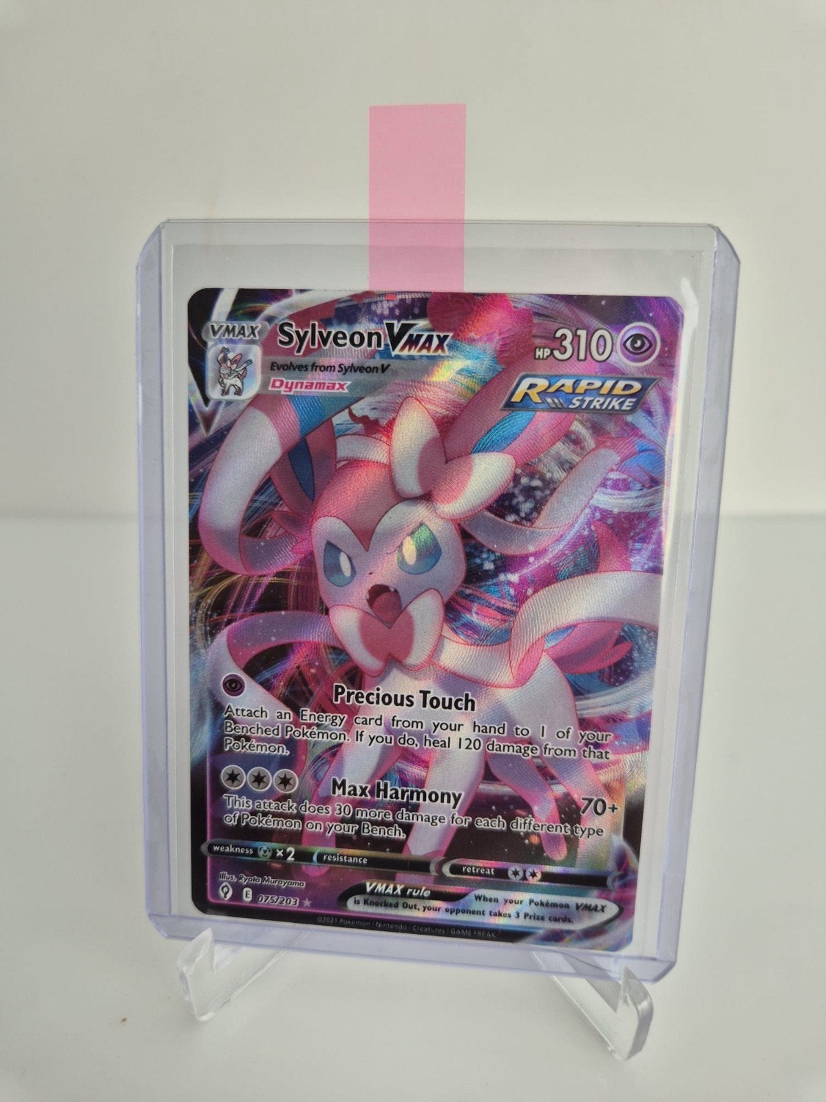POKEMON KAART; SYLVEON, VMAX, 75/203, Ophalen of Verzenden, Zo goed als nieuw