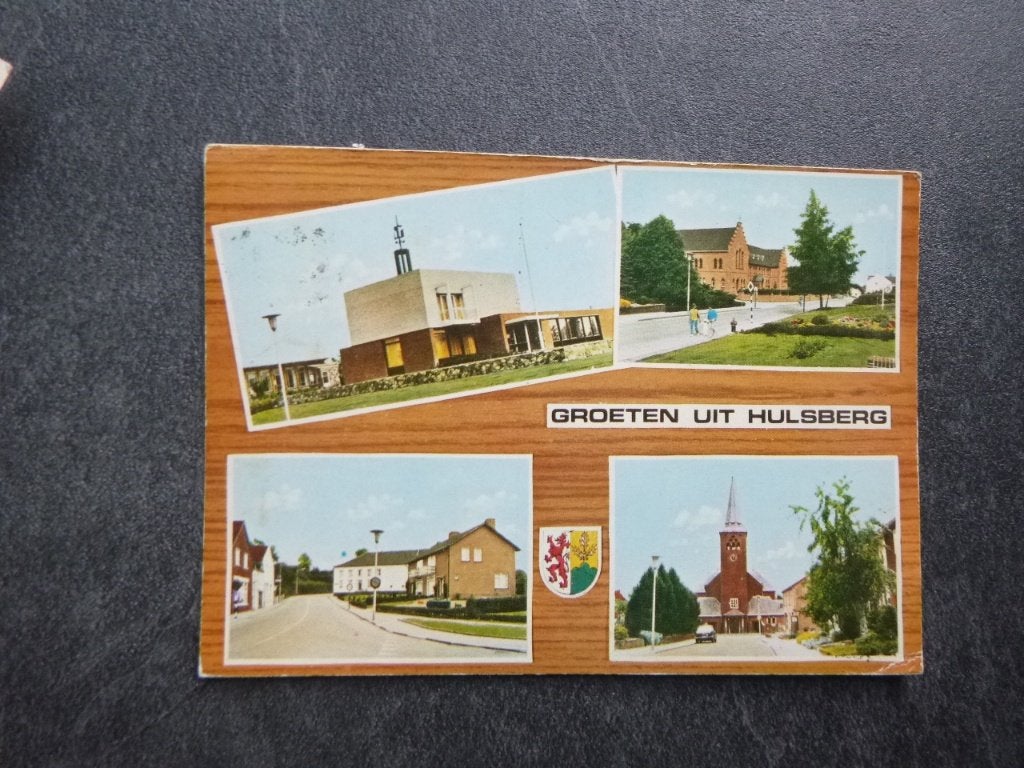 Hulsberg, pension van Neer/kerk/auto 1972, Verzenden, 1960 tot 1980, Gelopen, Noord-Brabant