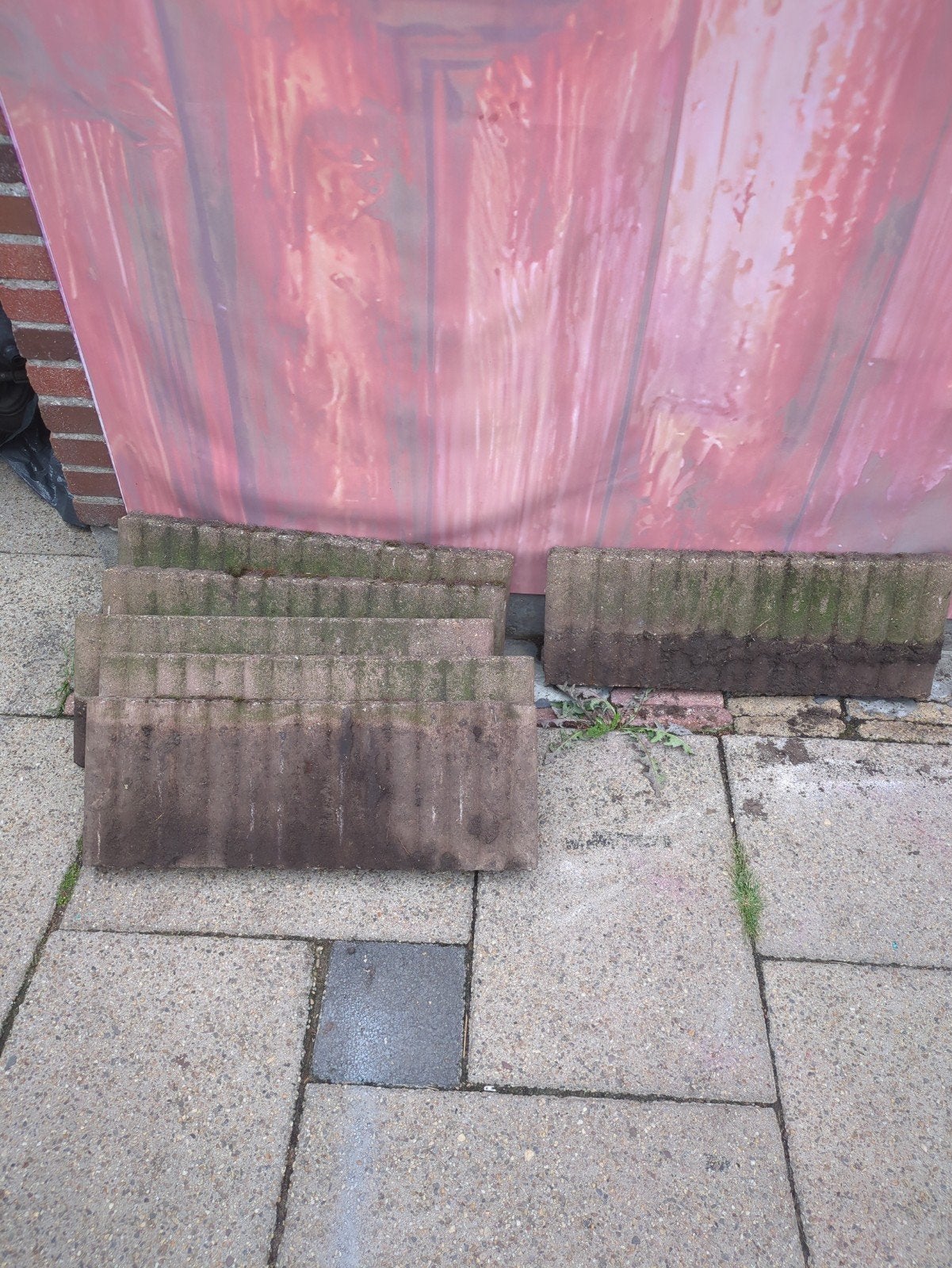 gratis af te halen betonnen palissadebanden rondobanden 6 st, Tuin en Terras, Ophalen, Minder dan 100 cm, Minder dan 25 cm