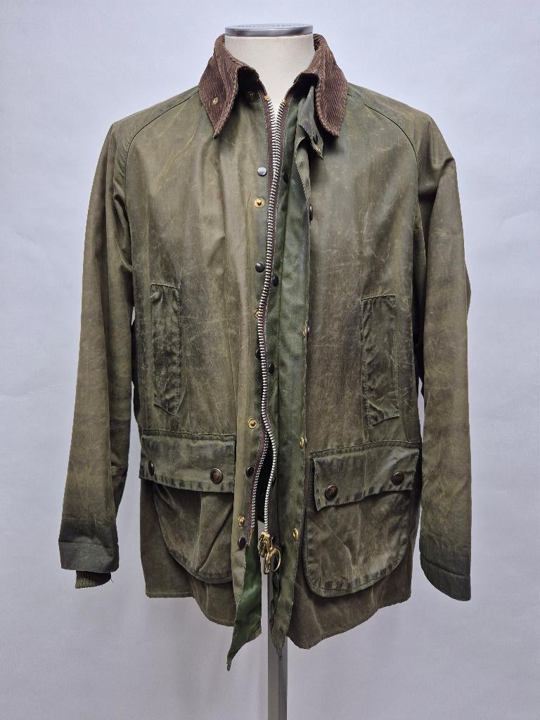 Barbour Bedale wax jas, groen C42-107cm Large Groen., Maat 52/54 (L), Barbour, Ophalen of Verzenden, Gedragen