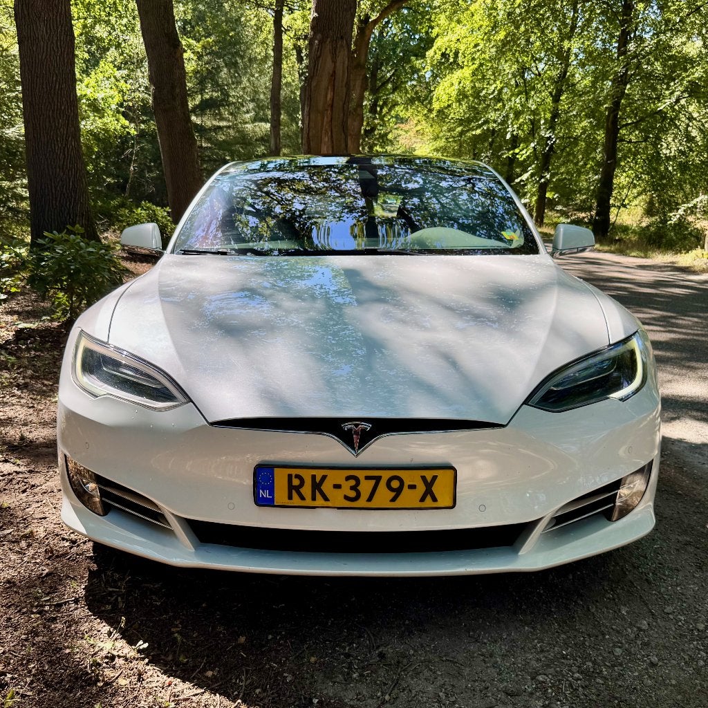 Tesla Model S 2017 Wit, Achterwielaandrijving, Zwart, Wit, Origineel Nederlands