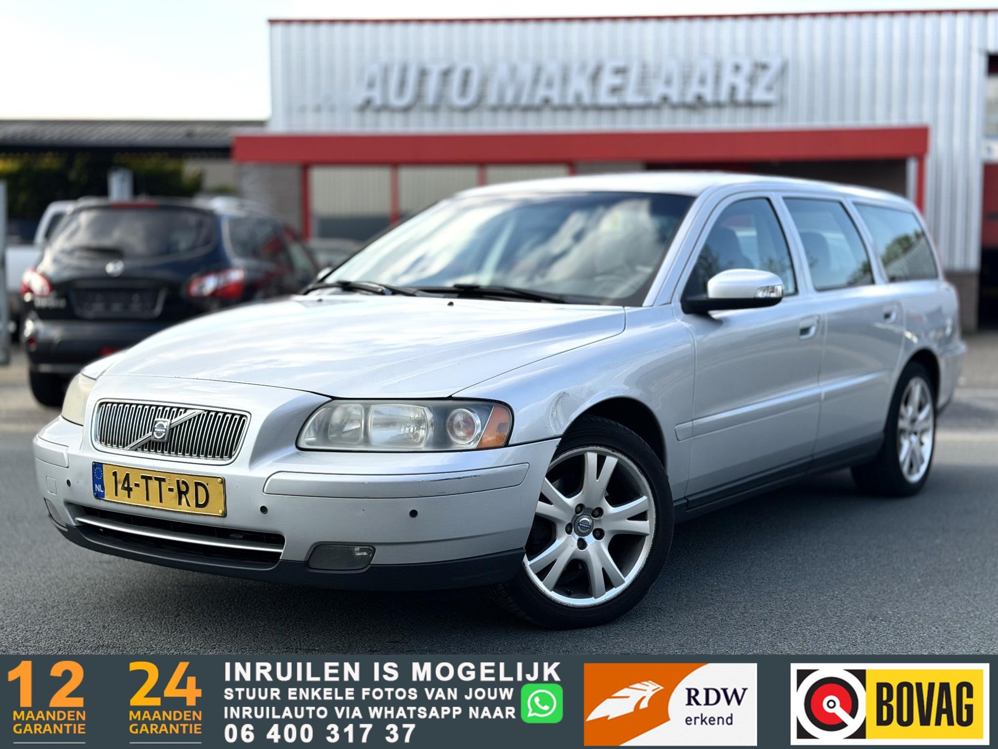Volvo V70 2.4D Edition LEDER TREKHAAK AIRCO, 15 km/l, 1535 kg, Leder en Stof, 163 pk