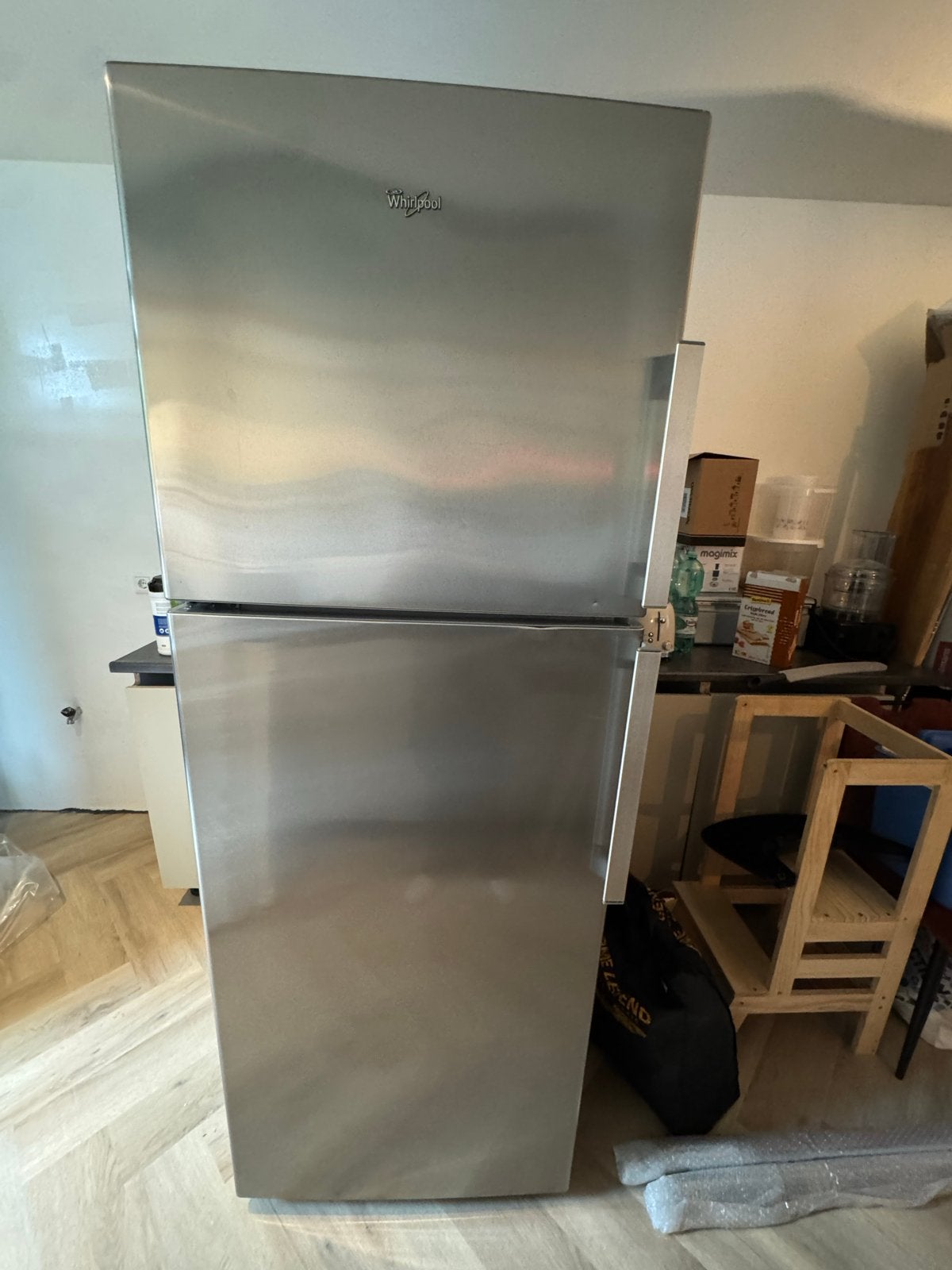 Whirlpool Koel-vriescombinatie - 70x71x190 cm, Ophalen, Gebruikt, 60 cm of meer, Met aparte vriezer