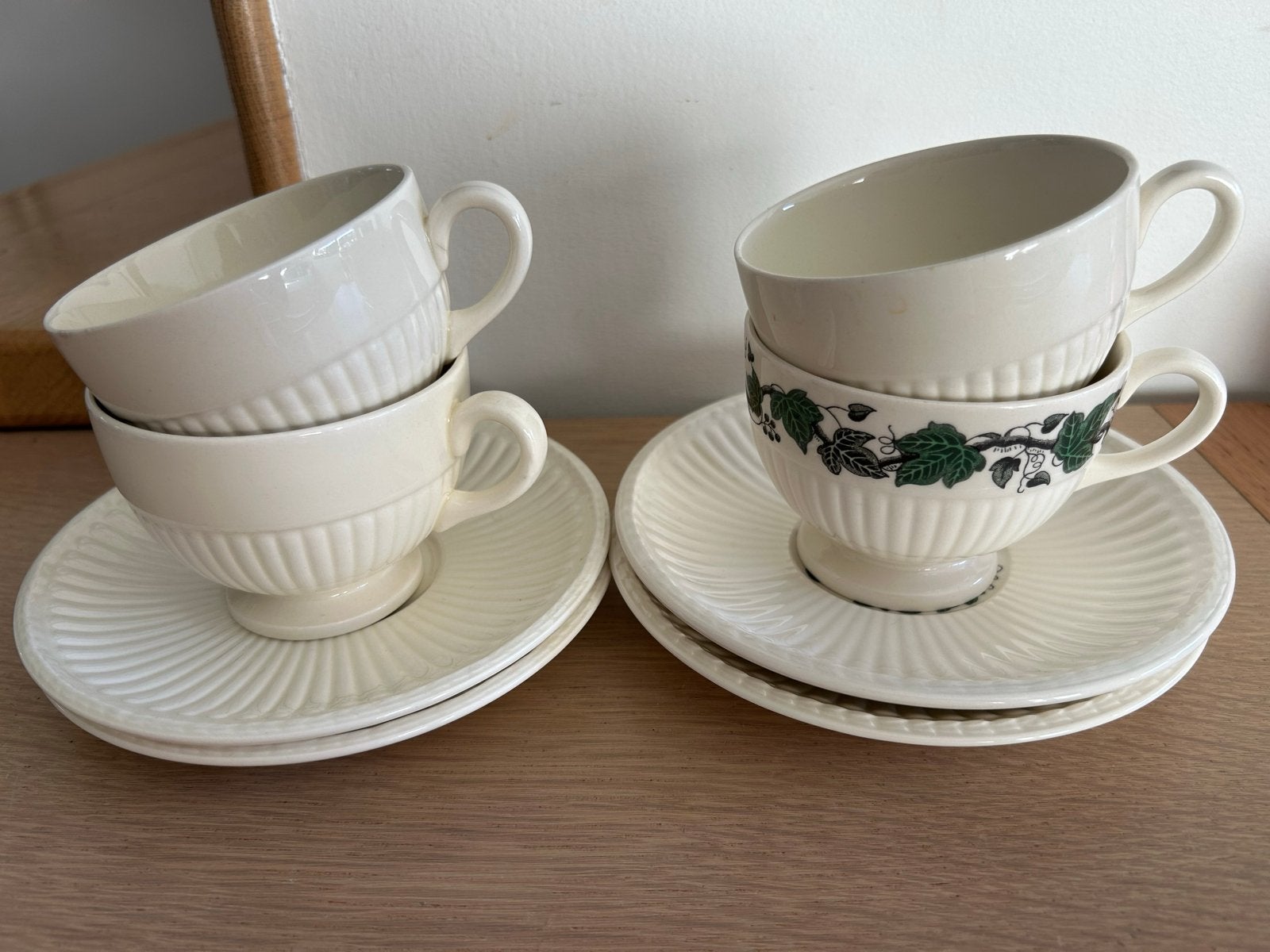 Wedgwood "Stratford" kop en schotel set (4 stuks), Ophalen of Verzenden