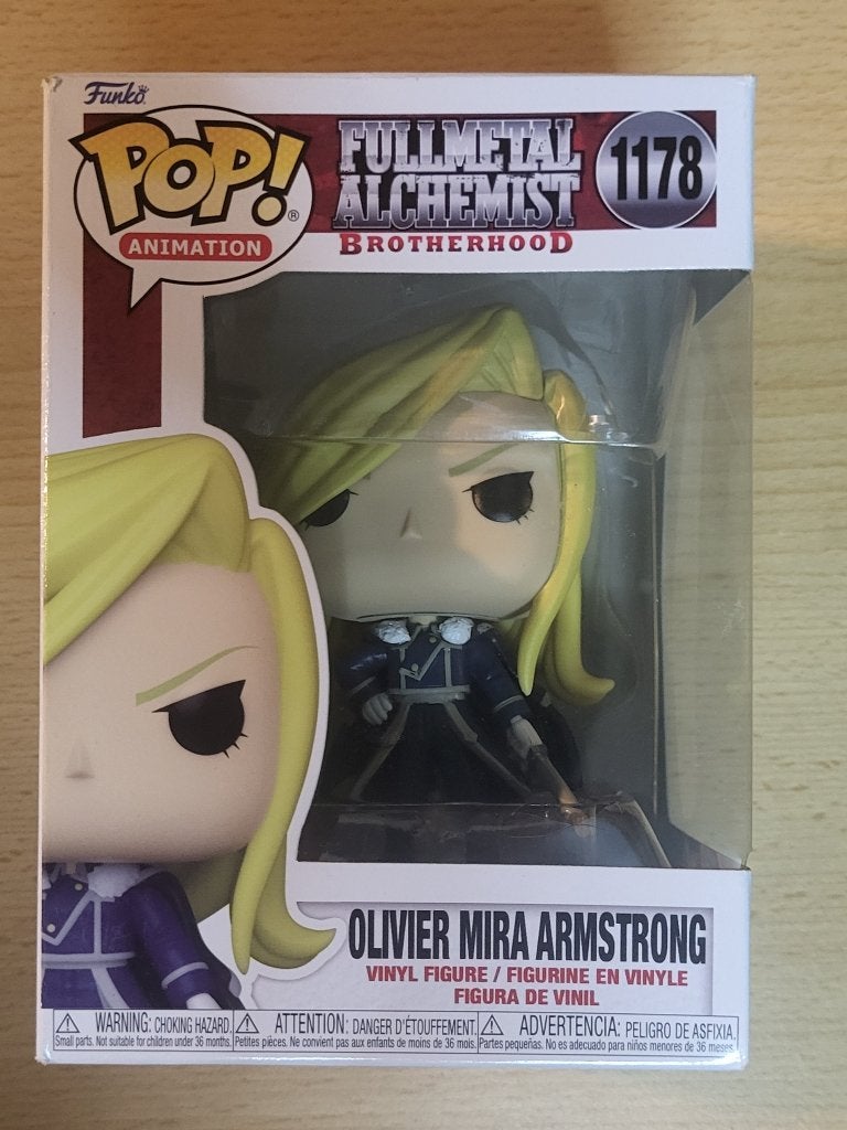Funko Pop! Fullmetal Alchemist - Olivier Mira Armstrong, Ophalen of Verzenden, Zo goed als nieuw