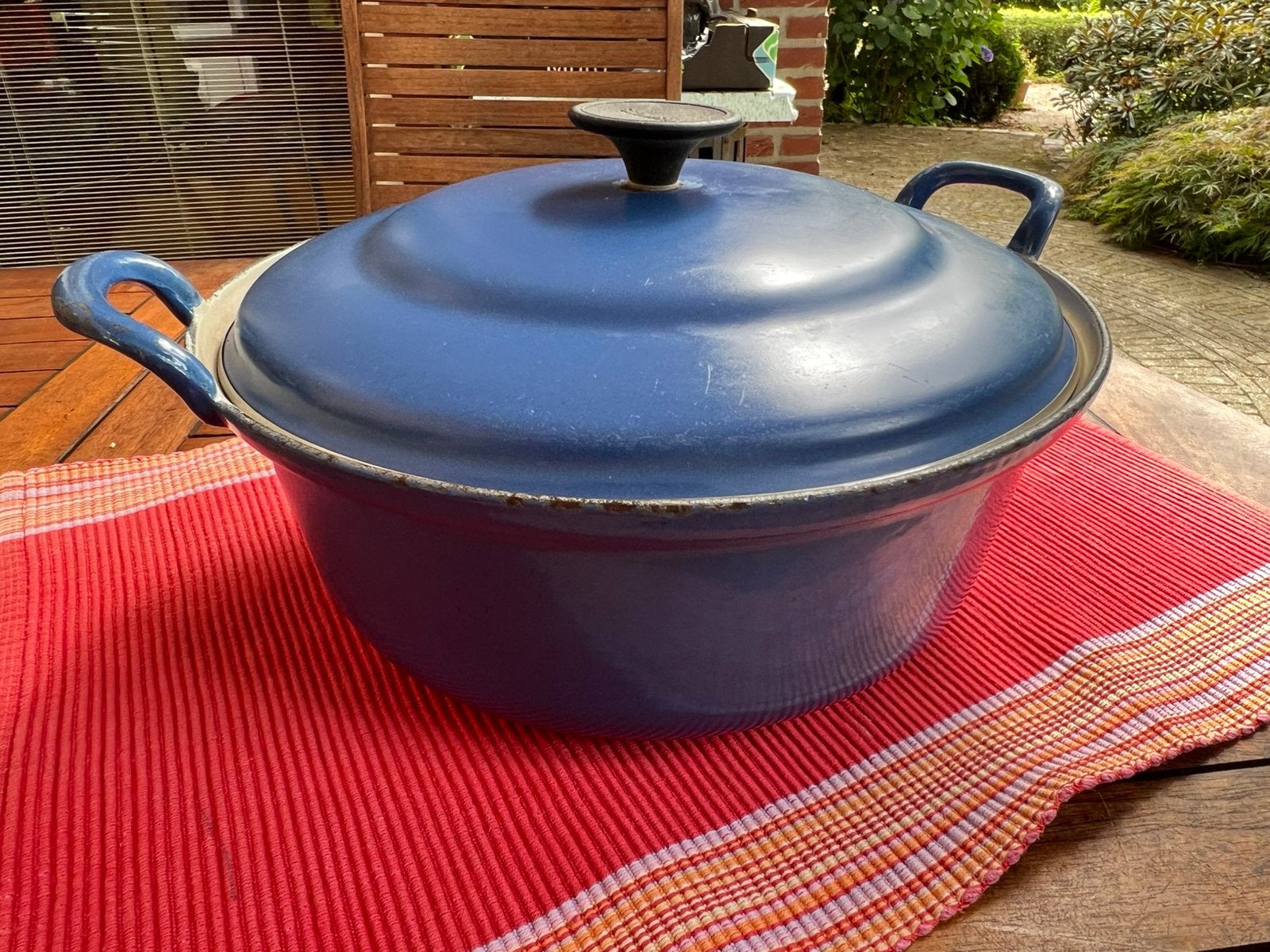 t.k.Cousances(Le Creuset) braadpan faitout gietijzer 28cm, Ophalen, Gebruikt, Gietijzer